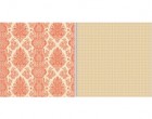 Teresa Collins Fabrications Linen Red Brocade
