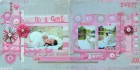 Various Paper It's A Girl Scrapbook Page Kit