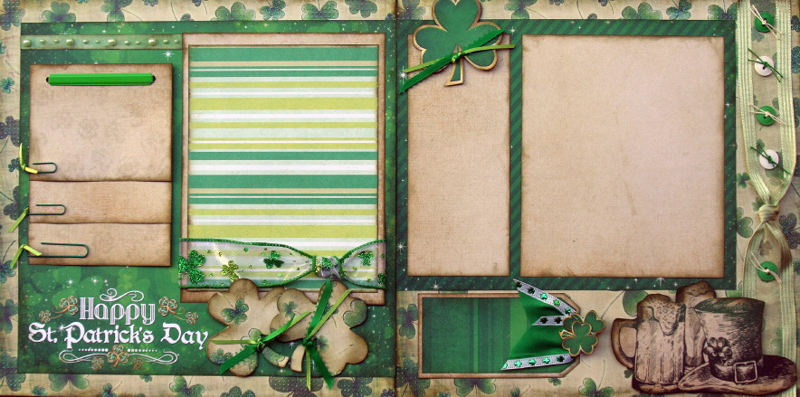 saint patricks day scrap book pages