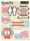 Various Stickers Teresa Collins Family Stories Layered Stickers
