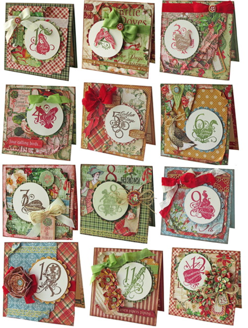 Graphic 45 Twelve Days of Christmas Card Kit .. Scraptique, Inc.