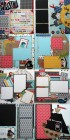 Various Paper Pirates Four Layout Scrapbook Page Kit Set