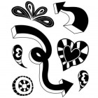BasicGrey Lime Rickey Whirlie Arrows Stamp