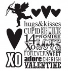 Tim Holtz Valentine Silhouettes Stamp Set