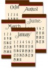 Various Paper Jenni Bowlin Calendar Cards Brown Red