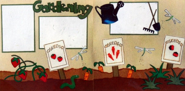 Gardening Scrapbook Page Kit .:. Scraptique, Inc.