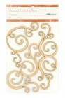 Brown Wood Kaisercraft Curls Wood Flourishes