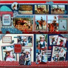 Wild Western Cuties (Red) Two Layout Scrapbook Page Kit Set