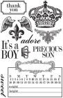 Teresa Collins Chic Babe Boy Clear Stamps