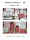 Various Paper Santa's List Christmas Layout & Card Mega Set