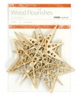 Brown Wood KaiserCraft Stars Wood Flourishes