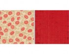 Various Paper Teresa Collins Fabrications Linen Red Flowers