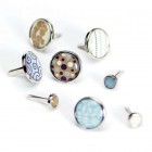 Various Brads BasicGrey Wisteria Glazed Brads