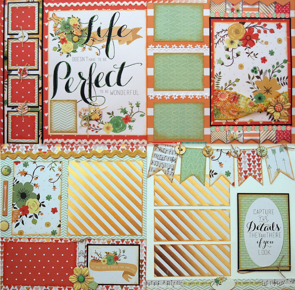 Capture Life's Details Two Layout Scrapbook Page Kits .. Scraptique, Inc.