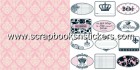 Pink Paper Teresa Collins Chic Bebe Girl Mini Tags Paper