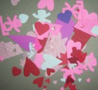 Various Paper Valentine's Day Themed Punch Package