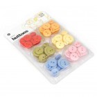 BasicGrey Cupcake Colored Buttons