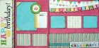 Various Paper Birthday Girl Scrapbook Page Kit