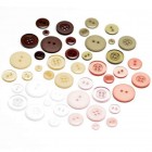 Various Buttons BasicGrey Porcelain Colored Buttons