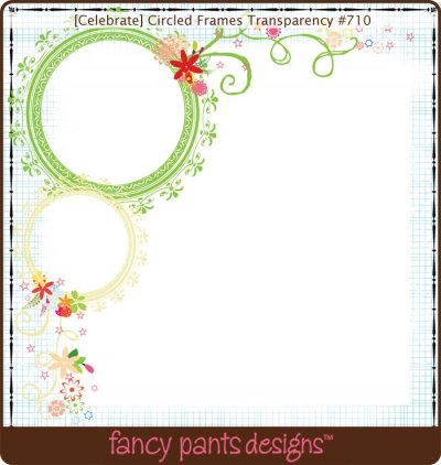 Scrapbooking Stickers on Various Transparency Fancy Pants Designs Circle Frames Transparency