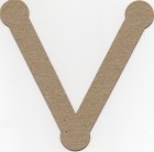 Brown Clipboard The Chipboard Store Letter V