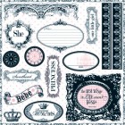 Teresa Collins Chic Bebe Girl Chipboard Elements