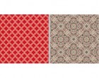 Various Paper Teresa Collins Fabrications Linen Red Quatrefoil