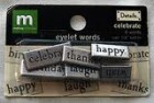 Pewter Metal Making Memories Celebrate Eyelet Words