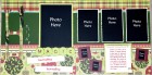 Green Paper Holiday Magic Scrapbook Page Kit