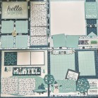 Winter Fun Two Layout Scrapbook Page Kit Set