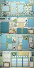 Baby Boy Four Layout Scrapbook Page Kit Set