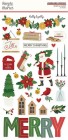  Chipboard Simple Stories Hearth & Holiday Chipboard Stickers