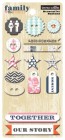 Teresa Collins Family Stories Chipboard Buttons