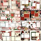 Christmas Eight Layout Scrapbook Page Kit Set