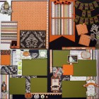 Halloween Two Layout Scrapbook Page Kit Set