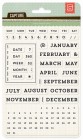 Clear Rubber Stamps BasicGrey Calendar Stamps