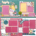 Various Paper Springtime Two Layout Scrapbook Page Kit Set