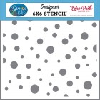 Clear Plastic EP Bubbles From The Deep 6 x 6 Designer Stencil