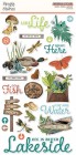  Chipboard Simple Stories Simple Vintage Lakeside Chipboard Stickers