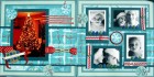 Blue Paper Holiday Glow Scrapbook Page Kit