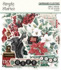  Chipboard Simple Stories Simple Vintage 'Tis The Season Chipboard Clusters