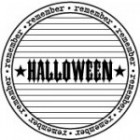 N/A Rubber Stamps Teresa Collins Halloween Journal Circle Stamp