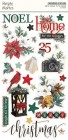  Chipboard Simple Stories Simple Vintage 'Tis The Season Chipboard Stickers