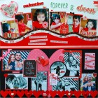  Paper Scraptique Be My Valentine Two Layout Scrapbook Page Kit Set