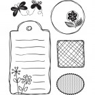 Various Rubber Stamps BasicGrey Green At Heart Eco Notes