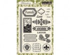 Clear Rubber Stamps Teresa Collins Fabrications Linen Stamps