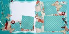 Turquoise Paper Wings Scrapbook Page Kit
