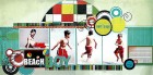 Various Paper Beach Boy Scrapbook Page Kit