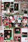 Various Paper Christmas Three Layout Scrapbook Page Kit Set