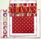 White Paper Scraptique Thanks Card Kit